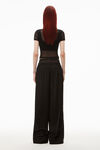 alexander wang 薄纱网眼短袖上衣 black