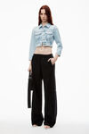 Alexander Wang bleach shrunken trucker jacket in comfort stretch denim