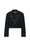 Alexander Wang black 双排扣礼服式短款西装外套