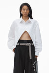 Alexander Wang white 宽大开衩前襟衬衫