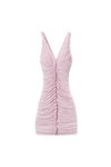 Alexander Wang pink chalk sheer ruched tank minidress