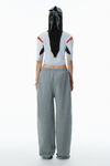 Alexander Wang dark heather grey logo-detailed oversize sweatpants