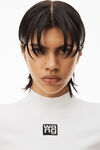 alexander wang 紧身针织半高领上衣  soft white
