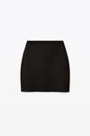 alexander wang bonded seam mini skirt in stretch knit black