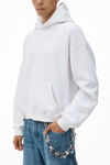 Alexander Wang white 厚实摇粒绒连帽衫