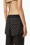 alexander wang hotfix marathon shorts in crinkle nylon black