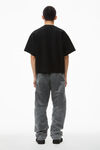 Alexander Wang black 棉质运动衫材质的蓬松标志超大t恤