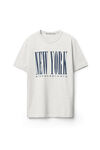 alexander wang ny puff graphic tee in compact jersey light heather grey
