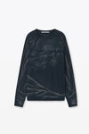 Alexander Wang washed black unisex logo tee in cotton jersey