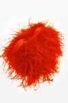 alexander wang heart pillow clutch in ostrich bright red