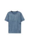 Alexander Wang washed blue ink 蓝色棉质平纹针织徽标 t 恤