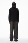 alexander wang long sleeve tee in high twist jersey black