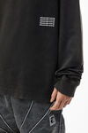 Alexander Wang acid black unisex long-sleeve tee in acid wash jersey