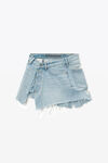 Alexander Wang light bleach 解构式棉质迷你半身裙
