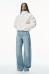Alexander Wang paper white white logo jacquard puffer jacket