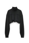 alexander wang cropped mockneck sweatshirt black