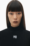 alexander wang 紧身针织半高领上衣 black
