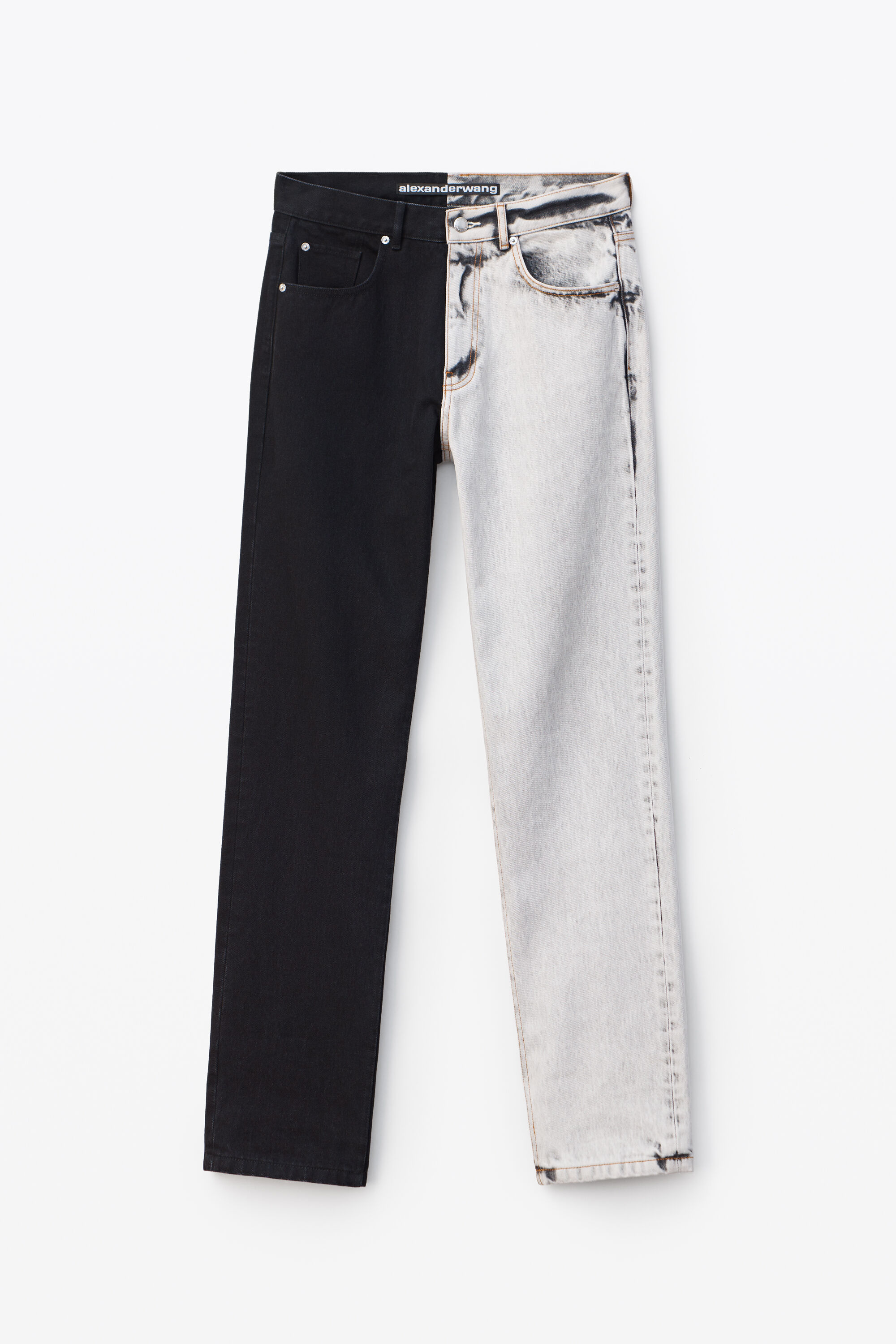 red and black striped jeans
