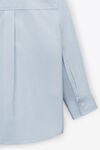 alexander wang 密织棉质领尖纽扣衬衫 xenon blue