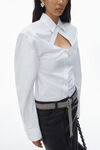 Alexander Wang white deconstructed button-up shirt