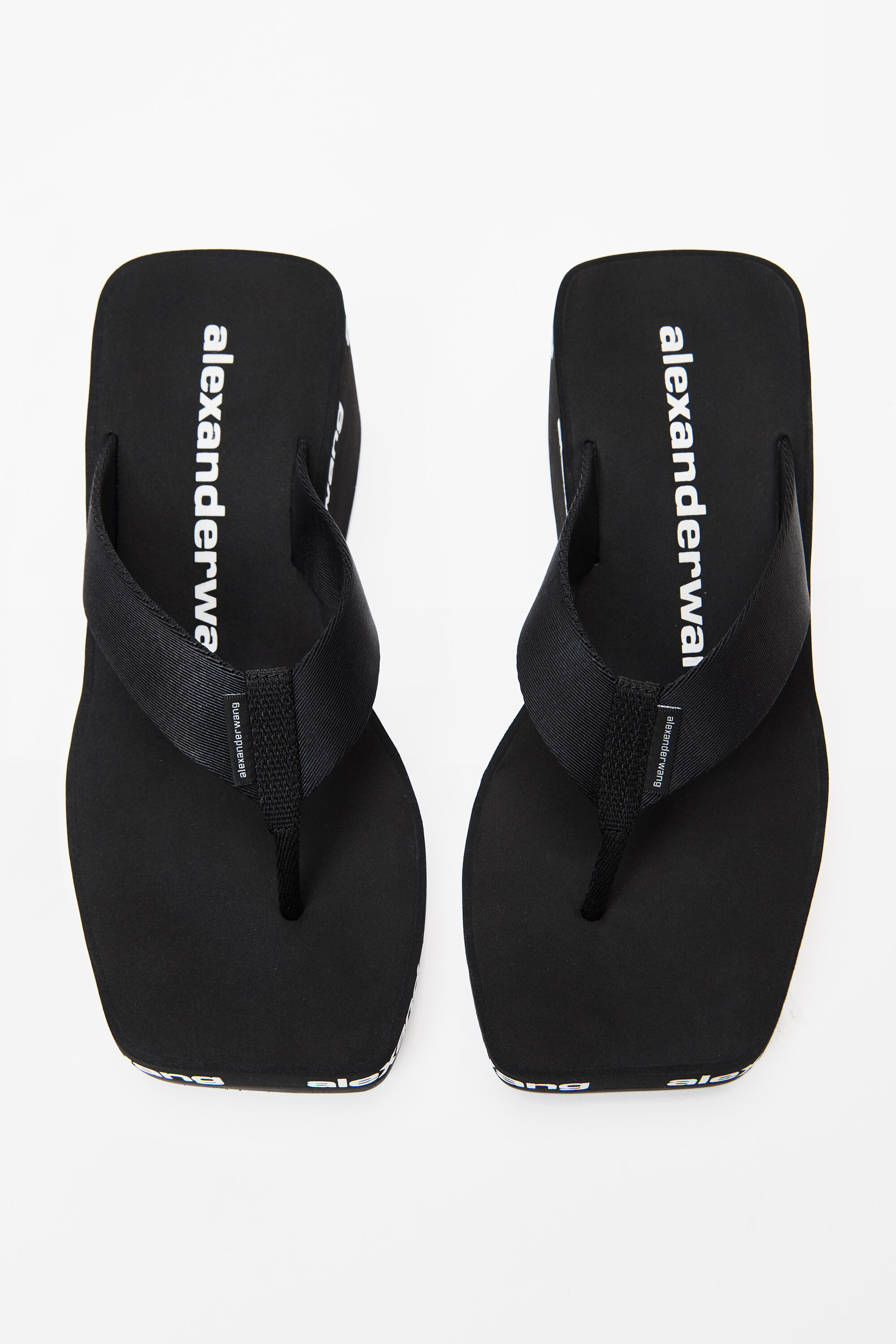AW NYLON WEDGE FLIP FLOPS in BLACK | alexanderwang® AW NYLON WEDGE FLIP FLOPS in BLACK | alexanderwang®