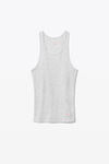 Racerback Tank in Ribbed Cotton Jersey