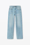 Alexander Wang vintage faded indigo ez 中腰直筒牛仔裤