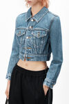 Alexander Wang vintage medium indigo 牛仔紧身机车夹克