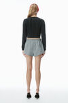 Alexander Wang dark heather grey logo cotton running short
