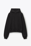 alexander wang 密绒连帽衫 black