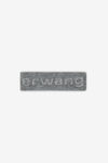 alexander wang logo headband in compact deboss medium grey melange