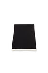 alexander wang 雪尼尔粘胶纤维徽标饰边迷你半身裙 black/white