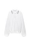 Alexander Wang white long-sleeve polo shirt