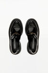 Alexander Wang black carter platform loafer in leather