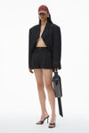 Alexander Wang black pre-styled pleated short with boxer waistband