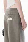Alexander Wang mink melange grey wool mohair tailored pant