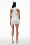 Alexander Wang white 罗纹棉女士工字背心连衣裙