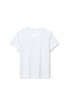 alexander wang puff logo shrunken tee in cotton jersey white