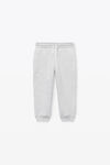 alexander wang essential毛圈布增塑溶胶印花运动裤 light heather grey
