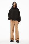 alexander wang hoodie in dense fleece black
