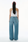 Alexander Wang vintage light indigo regen 5-pocket denim track pant