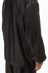 alexander wang track jacket in satin faille jersey black