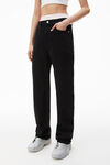alexander wang ez 中腰直筒牛仔裤 washed black