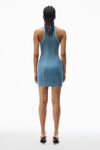 Alexander Wang washed blue 罗纹棉工字背心家居连衣裙