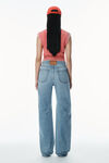 Alexander Wang classic light indigo articulated denim jeans with high-frequency logo