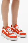 Alexander Wang white/red puff pebble sneaker in leather