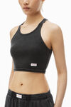 Alexander Wang washed black 罗纹棉短款工字背心