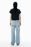 Alexander Wang black black crystal hotfix & cotton logo tee