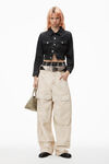 Alexander Wang grey aged shrunken trucker jacket in comfort stretch denim