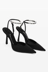 alexander wang delphine 105 徽标粘胶纤维系带鞋 black